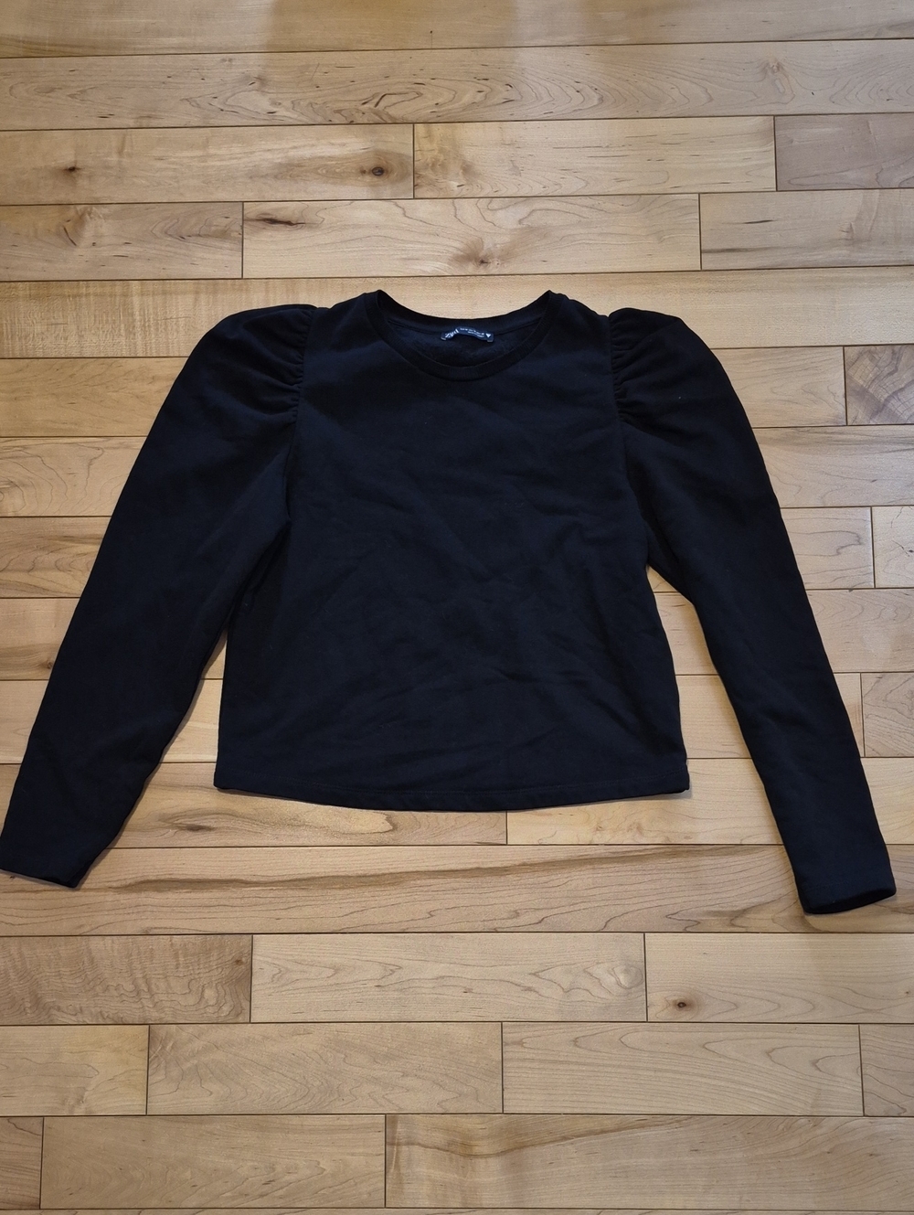 Zara Women's Size Medium Black Ribbed Neck Sweater